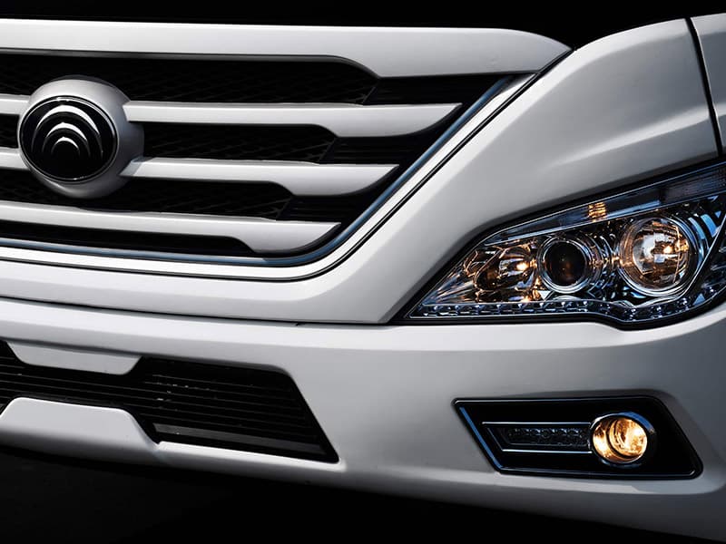 Modern safety features and lighting on Jader Luxury Coach