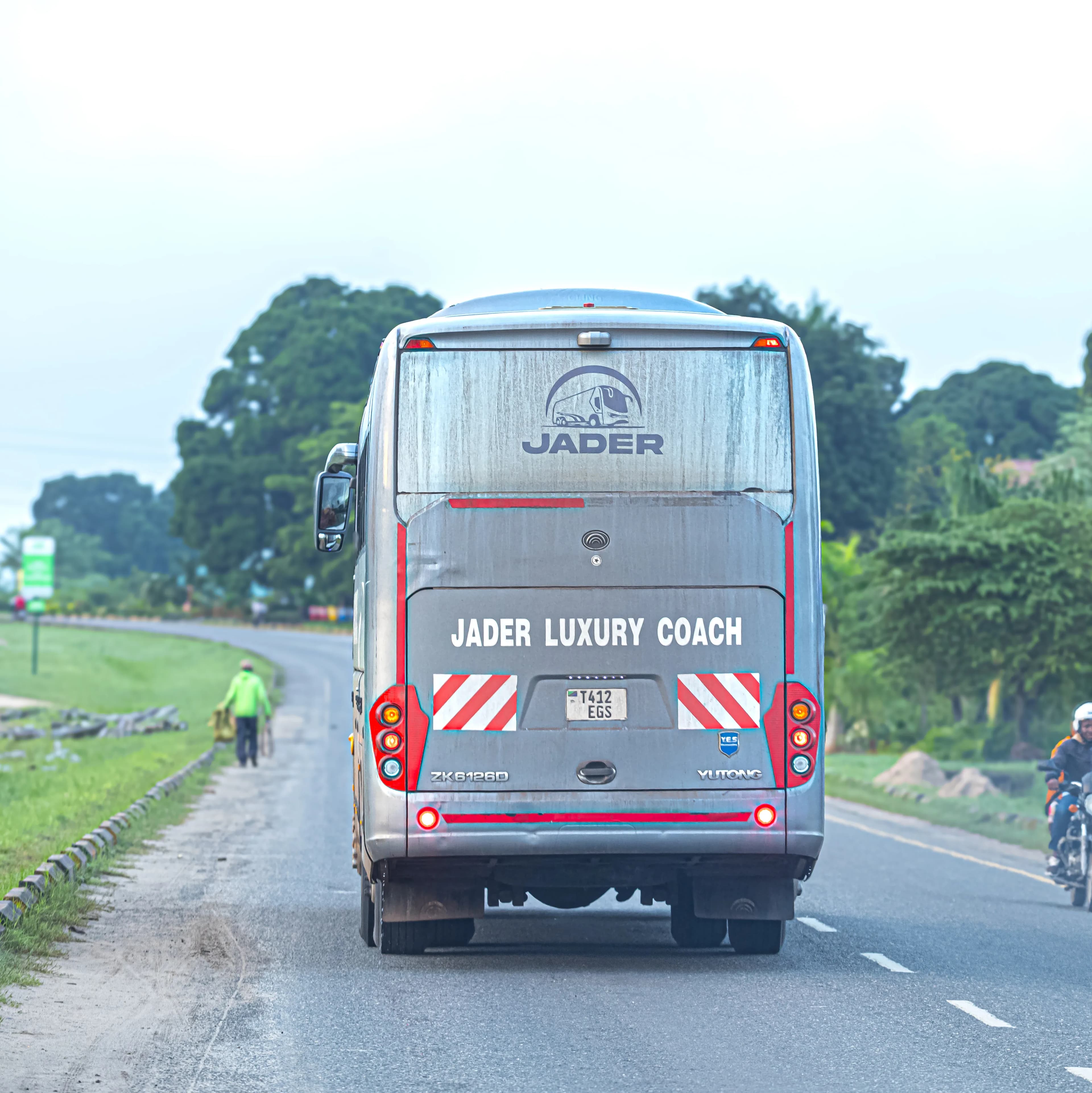Luxury coach parked