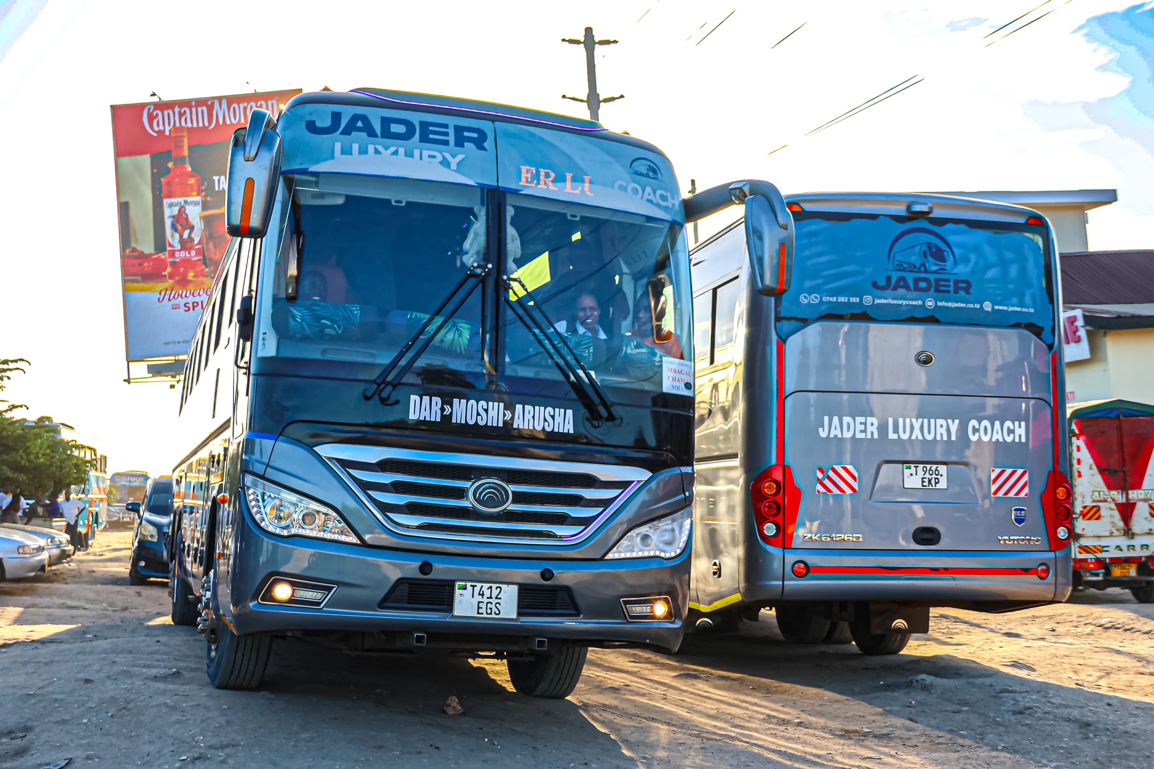 Coach in urban setting